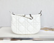 MINI CARO BAG 25 IN WHITE LAMBSKIN