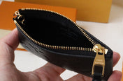 LV 25S CARD HOLDER RECTO VERSO 12 IN BLACK MONOGRAM EMPREINTE EMBOSSED CALFSKIN