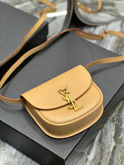 KAIA SMALL 18 HANDBAG IN YELLOW CREAM CALFSKIN