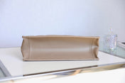MEDIUM TOTE BOOK 26 BAG IN BEIGE CREAM CALFSKIN