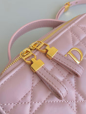 CARO 18 CAMERA BAG IN LIGHT PINK CALFSKIN