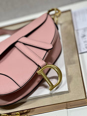 DIOR 26S SADDLE BAG 25 IN PINK CALFSKIN