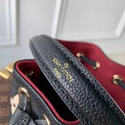 NANO NOÉ 16 IN BLACK BEIGE BICOLOR MONOGRAM EMPREINTE CALFSKIN