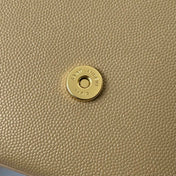 KATE 20 SMALL IN CALFSKIN BEIGE CREAM WITH GOLD LOGO