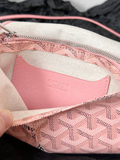 PLUMET POCKET WALLET 20 IN PINK GOYARDINE CANVAS AND LAMBSKIN TRIM