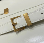 MANHATTAN 29 TOP-HANDLE IN SMOOTH WHITE CALFSKIN