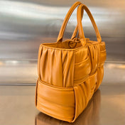 SMALL ARCO TOTE 30 IN PIZAZZ ORANGE SOFT LAMBSKIN