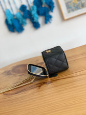 CC MINI 10 VANITY IN BLACK CALFSKIN GOLD HARDWARE