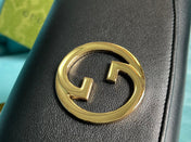 BLONDIE SHOULDER BAG 21 IN BLACK CALFSKIN GOLD HARDWARE