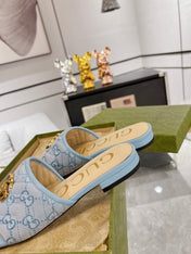 GG EXCLUSIVE SLIDE SANDAL SKY FABRIC