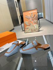 GROUPIE MULE TAWNY MIX SKY LAMBSKIN