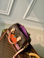 LV x YK SPEEDY BANDOULIÈRE 20 IN BROWN MONOGRAM COATED CANVAS AND CALFSKIN