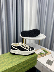 GG SNEAKER FLATFORM BLACK CANVAS