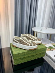 GG SNEAKER FLATFORM LIGHT BROWN CANVAS
