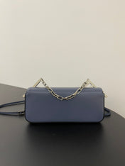 FENDI MINI FIRST SIGHT 23 BAG IN INDIGO BLUE CALFSKIN WITH SILVER HARDWARE