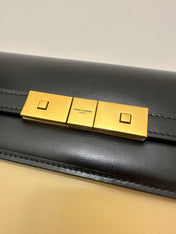 MANHATTAN 29 TOP-HANDLE IN SMOOTH BLACK BEIGE CALFSKIN
