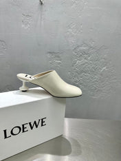 LW TOY MULE 55 WHITE CALFSKIN