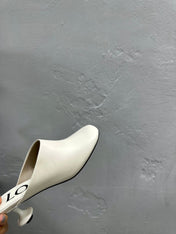 LW TOY MULE 55 WHITE CALFSKIN