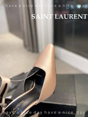 SL FANNY SLINGBACK PUMPS CHAMPAGNE SATIN