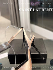 SL AYERS CRYSTAL SANDAL CHAMPAGNE SATIN