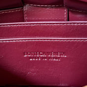 SMALL BRICK CASSETTE 23 IN WINE RED SOFT LAMBSKIN
