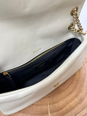 CALYPSO 26 MILKY WHITE LAMBSKIN CHAIN BAG
