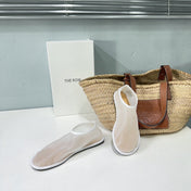 THE ROW 26S SOCK FLATS IN WHITE MESH