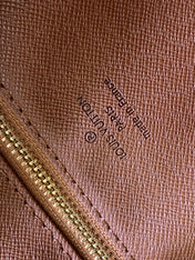 TROCADERO MINI MESSENGER BAG 23 IN BEIGE AND BROWN MONOGRAM COATED CANVAS