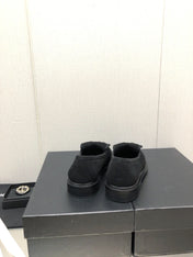 moccasins black denim 40mm