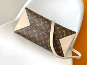 LV 25S OPÉRA MEDIUM BAG 36 IN BROWN AND CREAM MONOGRAM CALFSKIN GOLD HARDWARE