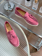 LP SUMMER WALK TASSELS LOAFERS BARBIE PINK SUEDE