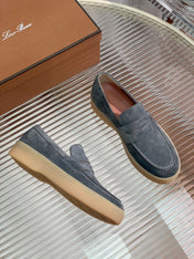 LP RETRO SUMMER WALK LOAFERS GRAY BLACK SUEDE