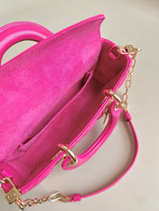 D-JOY BAG 22 IN HOT PINK LAMBSKIN