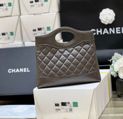 CHANEL 25S MINI SHOPPING BAG 23 IN DARK TAUPE CALFSKIN