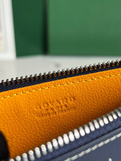 INSERT LOUISE 21 IN GUNPOWDER BLUE GOYARDINE CANVAS