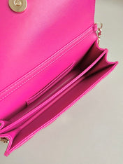 MICRO LADY 12 BAG IN HOT PINK LAMBSKIN