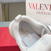 VALENTINO 25S GARAVANI OPEN SKATE SNEAKERS IN PEACH PINK LAMBSKIN STYLE 11
