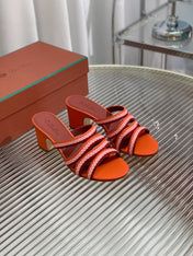 LP SPRIGHTLY CHARMS MID-SANDAL BURNT ORANGE CALFSKIN