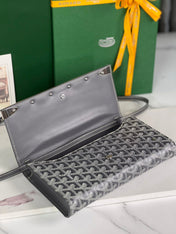 MONTE-CARLO PM CLUTCH 25 IN GRAY GOYARDINE CANVAS