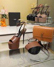 SL SUPER HIGH HEELS SANDAL RUSSET CALFSKIN