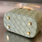 MINI VANITY CASE 18 IN OLIVE GREEN LAMBSKIN