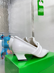 HIGH PUMP 35 MM IN WHITE CALFSKIN
