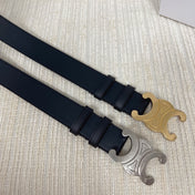 Triomphe Belt 35mm Black Calfskin Ghw