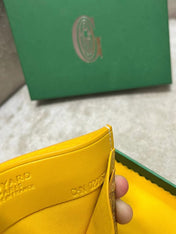 SAINT-SULPICE CARD WALLET 10 IN YELLOW GOYARDINE CANVAS AND CALFSKIN