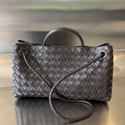 SMALL ANDIAMO 29 IN DARK BROWN LAMBSKIN