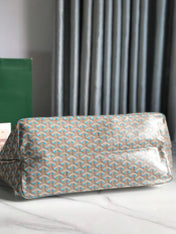 SAINT LOUIS PM 40 IN GREY MIX BLUE GOYARDINE CANVAS AND CALFSKIN