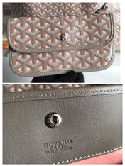 SAINT LOUIS PM 40 IN GREY MIX PINK GOYARDINE CANVAS AND CALFSKIN