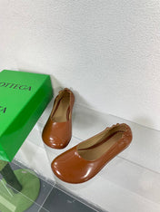 ATOMIC BALLERINA FLAT IN BRONZE BROWN CALFSKIN