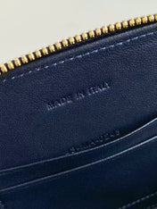 SIGNATURE 18 OVAL BAG IN BLUE OBLIQUE JACQUARD