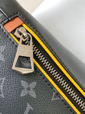 LV 25S BUMBAG 37 IN BLACK AND YELLOW COATED MONOGRAM CALFSKIN